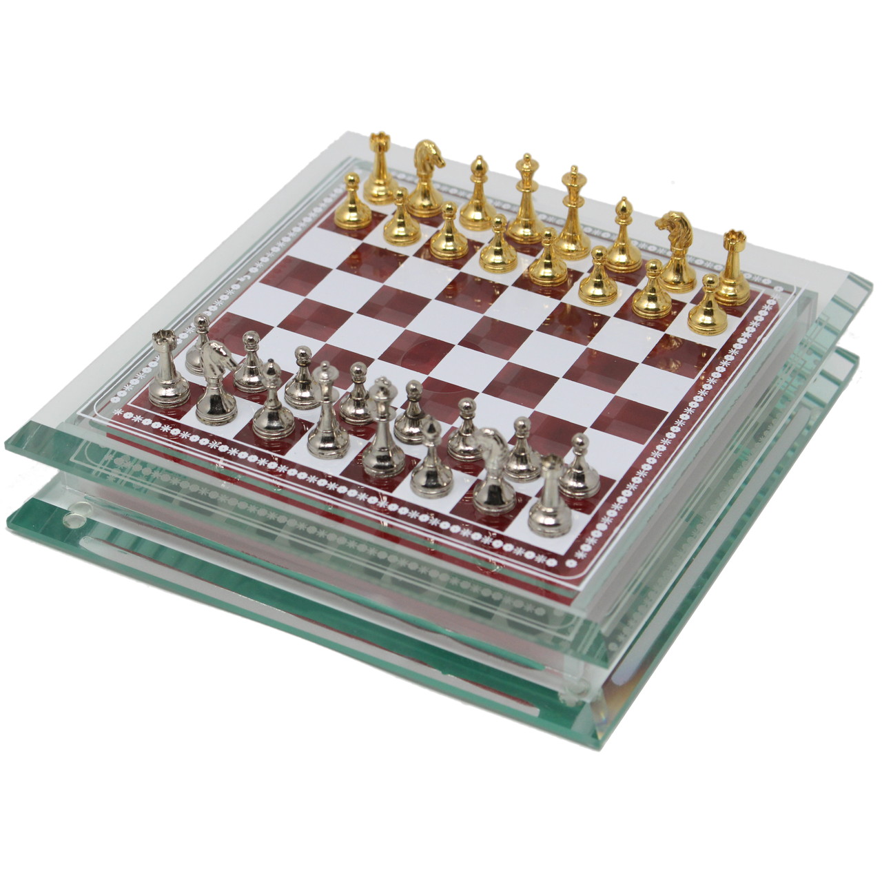Italfama ガラスと金属のチェスセット 16cm イタリア | ChessJapan